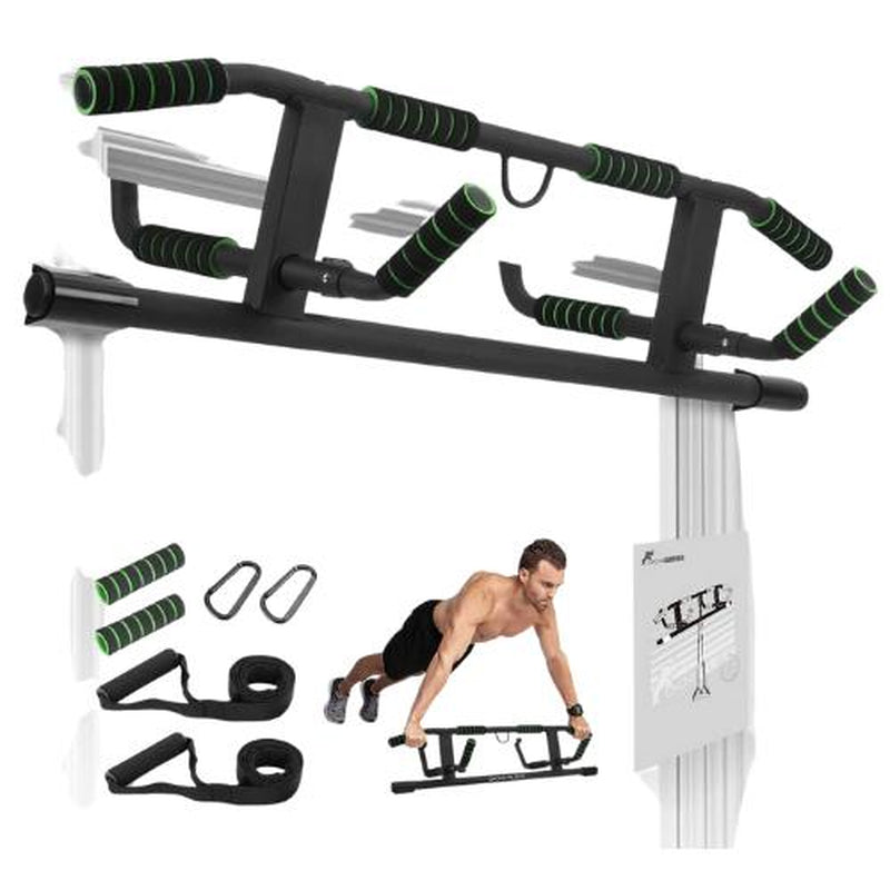 Elevate Your Workout with Tikaton Doorway Pull-Up Bar - Angled Grip & Bonus Suspension Straps for Ultimate Home Gym Experience!