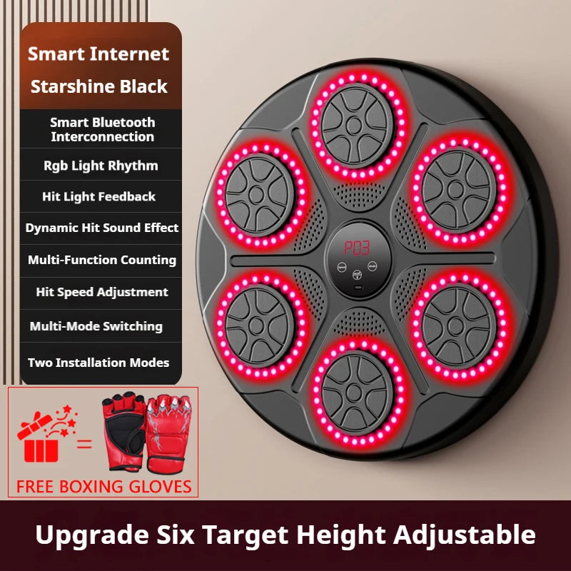 Smart Bluetooth Music Boxing Machine – Wall-Mounted Electronic Punch Trainer for Home Gym & Fun Fitness Workouts