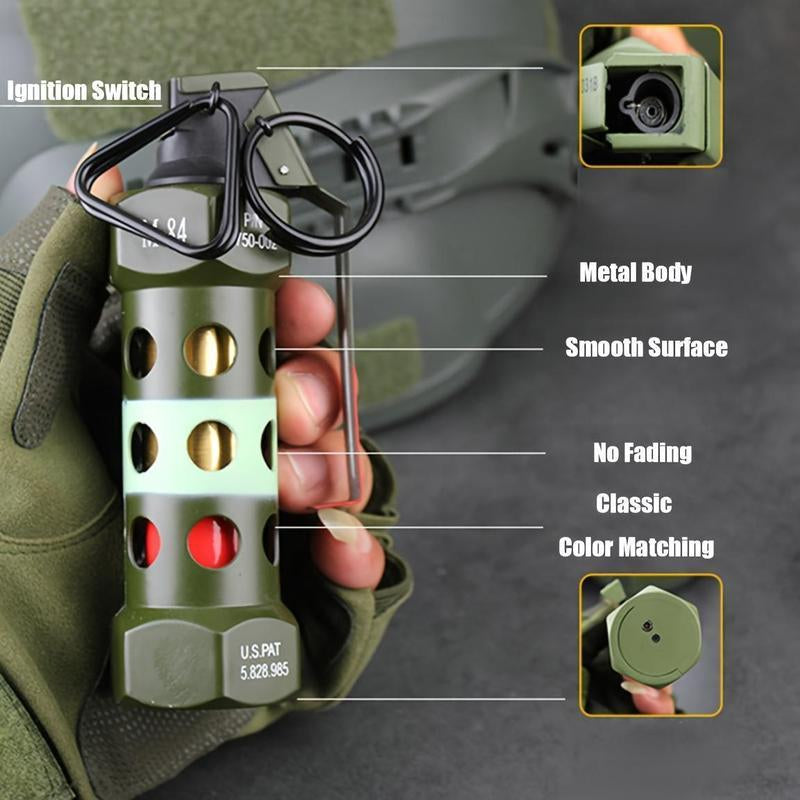 (Butane Not Included), No Battery Required Windproofrefillable Butane Flashlight Lighter - Zinc Alloy, Military-Styledesign, Blue Flame, Olive Green and Black Options, Perfect Forcamping, Barbecue