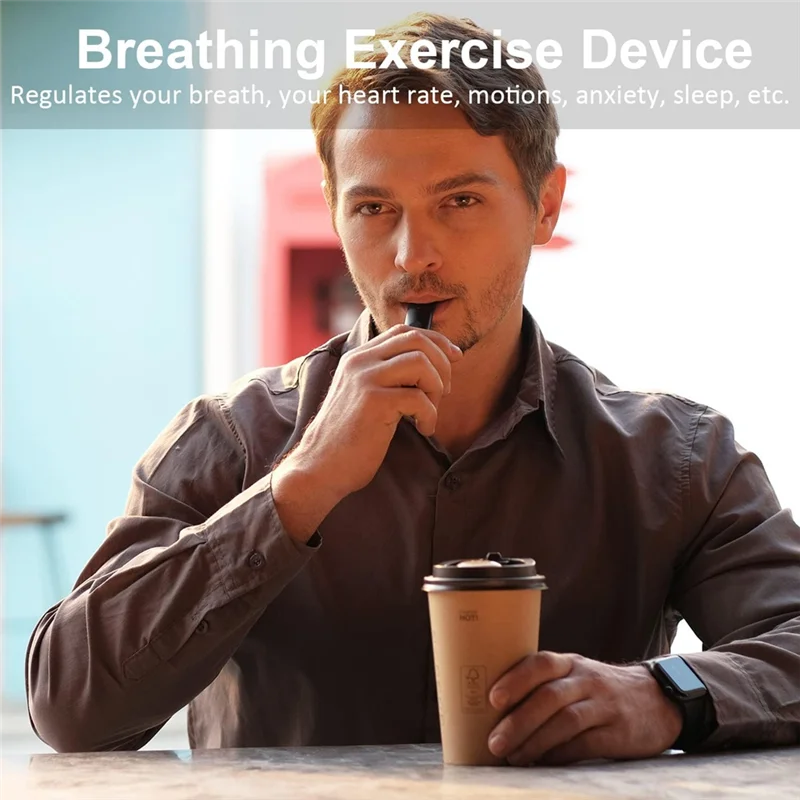 Breathing Exercise Device Trainer Smart Breathing Trainer Breathing Exercise Device with Breath Monitor for Athletes and Sports
