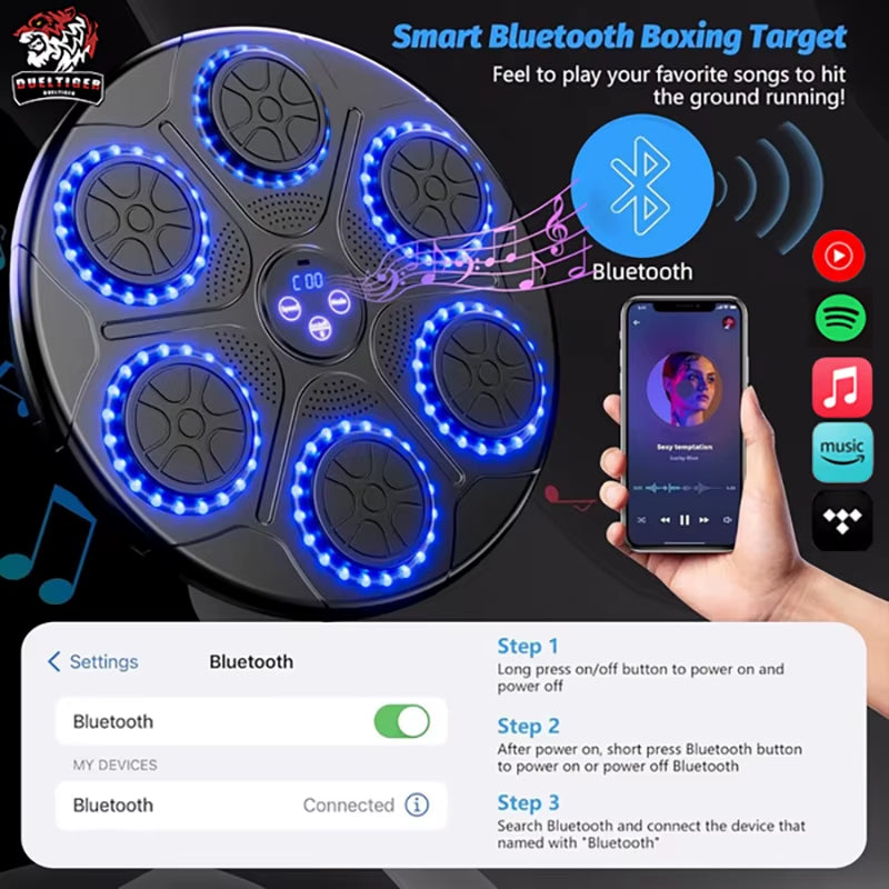 Smart Bluetooth Music Boxing Machine – Wall-Mounted Electronic Punch Trainer for Home Gym & Fun Fitness Workouts