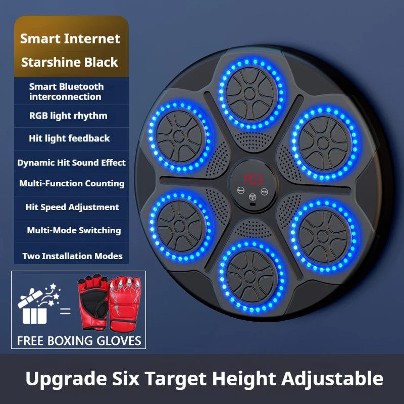 Smart Bluetooth Music Boxing Machine – Wall-Mounted Electronic Punch Trainer for Home Gym & Fun Fitness Workouts