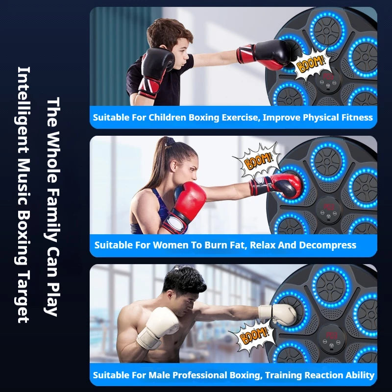 Smart Bluetooth Music Boxing Machine – Wall-Mounted Electronic Punch Trainer for Home Gym & Fun Fitness Workouts