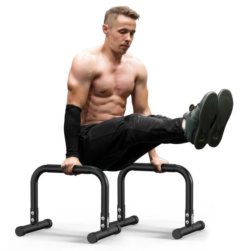 Relife Heavy Duty Dip Station - Ultimate Fitness Workout Dip Bar & Parallette Push Up Stand for Strength Training