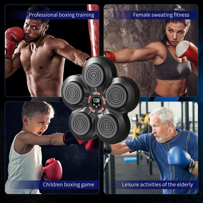 Smart Boxing Machine for All Ages - LED Punching Trainer with Gloves for Home, Office & Gym Workout