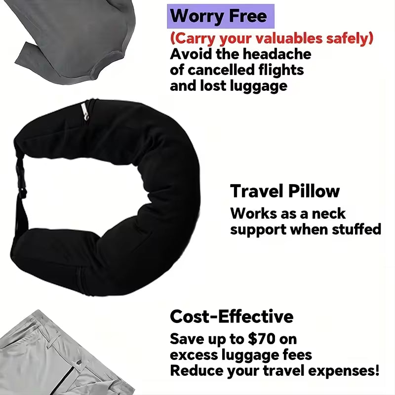 Ultimate Travel Neck Pillow Crossbody Bag - Perfect for Students and Adventurers!