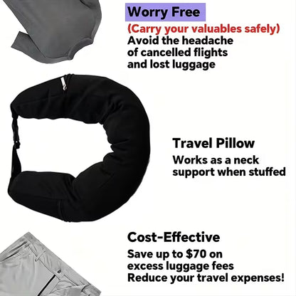 Ultimate Travel Neck Pillow Crossbody Bag - Perfect for Students and Adventurers!