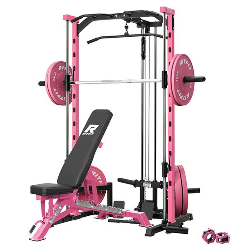 Ritfit PSR05 Ultimate Multifunctional Smith Machine with 13 Accessories - Complete Home Gym System for Strength Training and Squats