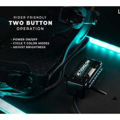 Illuminate Your Ride: Actionglow AG2 LED Snowboard Lighting System - 7 Color Modes, Waterproof & Ultra Bright!