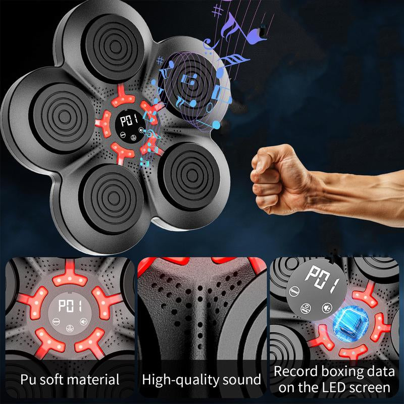 Smart Boxing Machine for All Ages - LED Punching Trainer with Gloves for Home, Office & Gym Workout