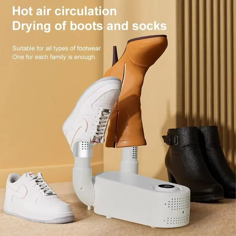 Ultimate Rapid Dry Electric Shoe & Boot Dryer with UV Odor Control - Multi-Functional Deodorizer for Fresh Socks & Feet at 42°C
