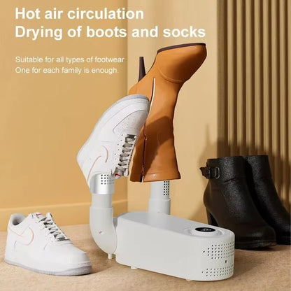 Ultimate Rapid Dry Electric Shoe & Boot Dryer with UV Odor Control - Multi-Functional Deodorizer for Fresh Socks & Feet at 42°C