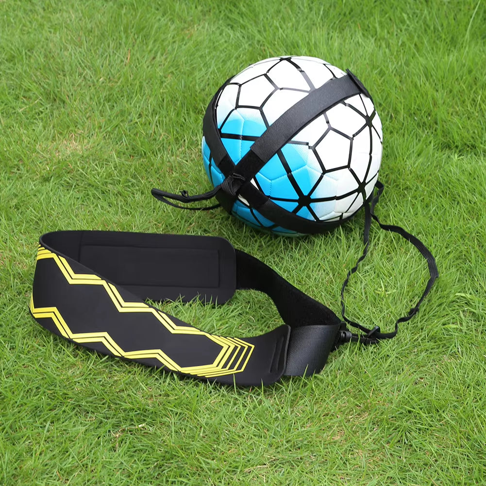 Adjustable Football Kick Trainer - Elastic Belt & Juggle Bag for Solo Soccer Practice