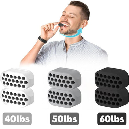 Ultimate Jawline Sculptor: 3 Resistance Levels Silicone Jaw Exerciser for Men & Women - 6Pack in White, Grey & Black