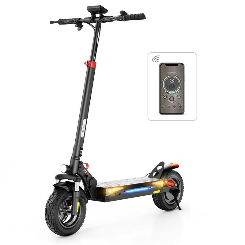 【Back to School Sale】Off-Road Powerful Electric Scooter, 800W/500W Motor, 28Mph/25Mph,28Miles/23Miles,10' Pneumatic Tires, LED Screen Design, Double Suspension, APP Control, Adult Commuting Electric Scooter