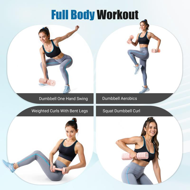 Versatile Merach 4-in-1 Adjustable Dumbbell Set - Perfect for Home Workouts, 2.2-8.8LBS with Soft Rubber Grip, Ideal for Women!