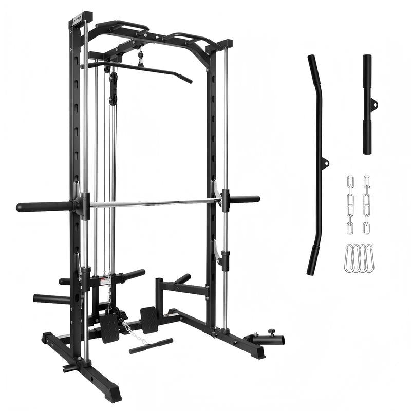Ritfit PSR05 Ultimate Multifunctional Smith Machine with 13 Accessories - Complete Home Gym System for Strength Training and Squats
