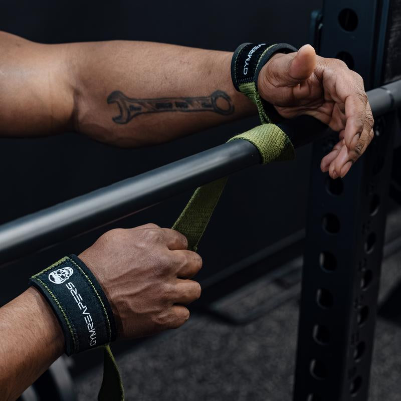 Elevate Your Lifts with Gymreapers Padded Neoprene Lifting Straps - Ultimate Grip Support for Weightlifting, Bodybuilding & Powerlifting - 18" Cotton Straps for Maximum Performance