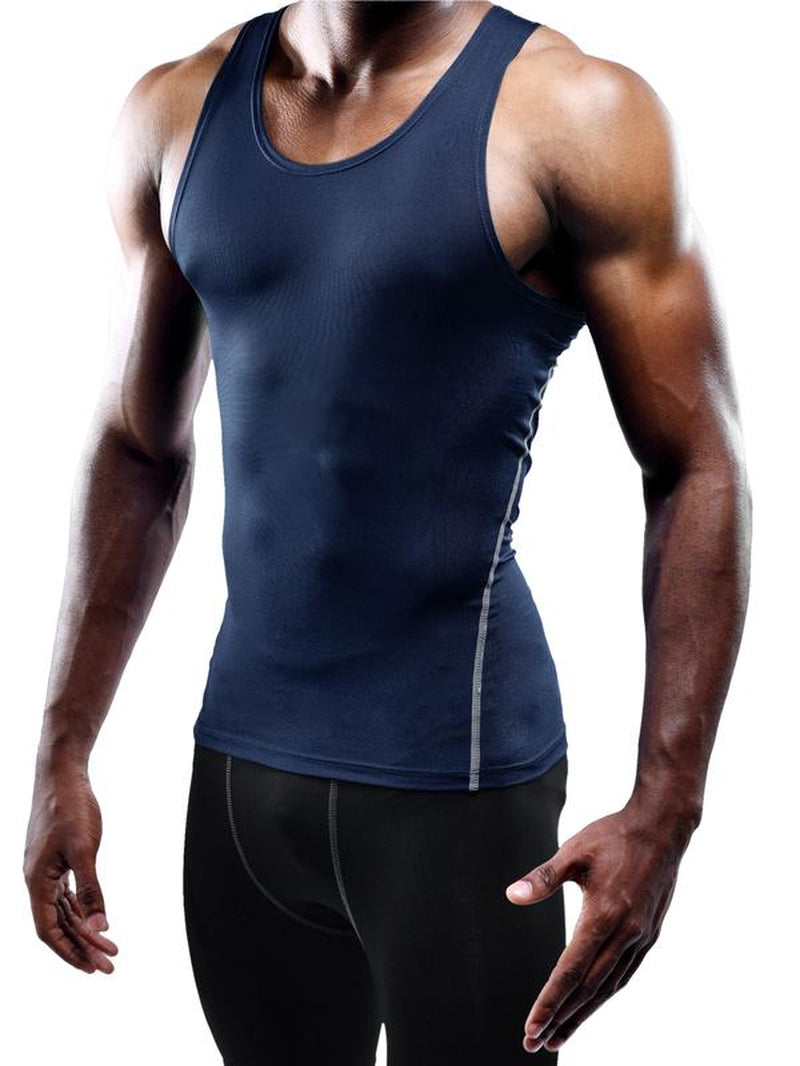 NELEUS Men'S 3 Pack Athletic Compression under Base Layer Sport Tank Top