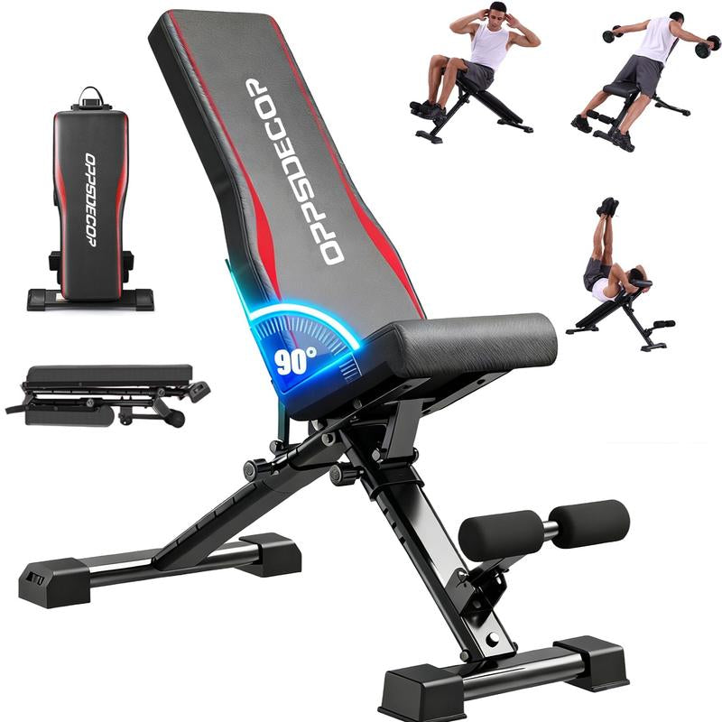 Transform Your Fitness Journey with the Ultimate Adjustable OPPSDECOR Weight Bench - The Perfect Gift for Father's Day & Christmas!