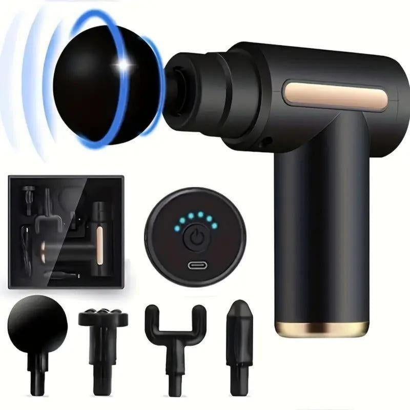 🔥 Deep Tissue Massage Gun – 6 Speeds, USB Rechargeable, Ultra Quiet 🔋