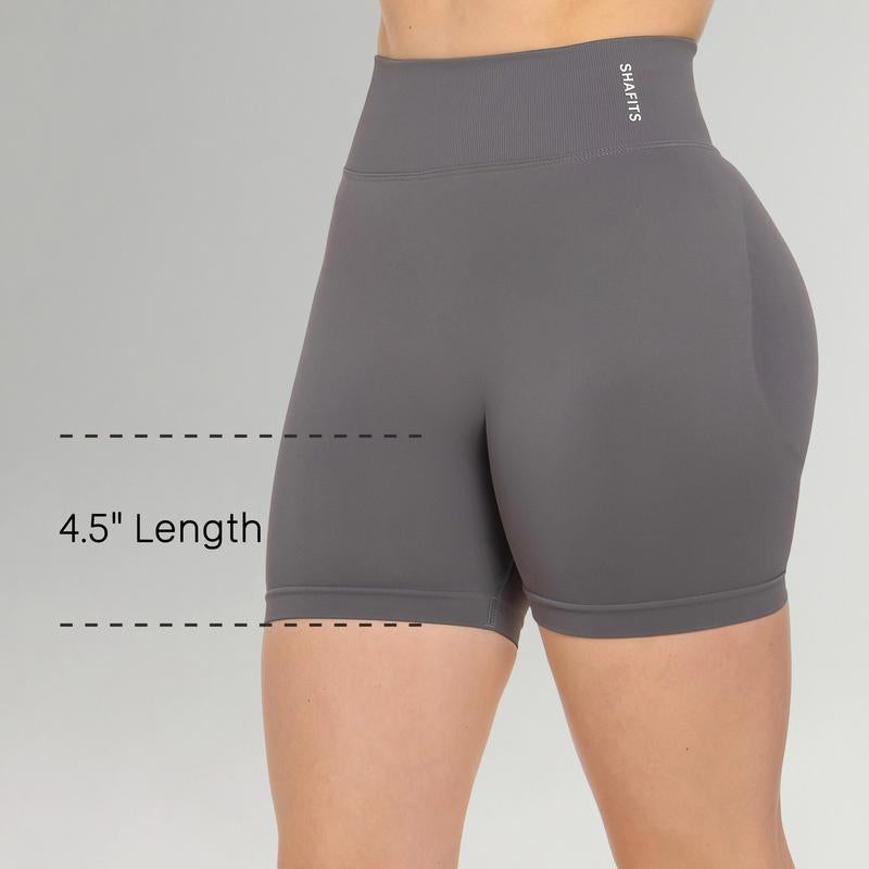 SHAFITS Women'S 2-Piece Seamless High Waisted Scrunch Shorts 4.5" Tummy Control & Moisture-Wicking Breathable Gym Yoga Shorts Flexible Athletic Wear