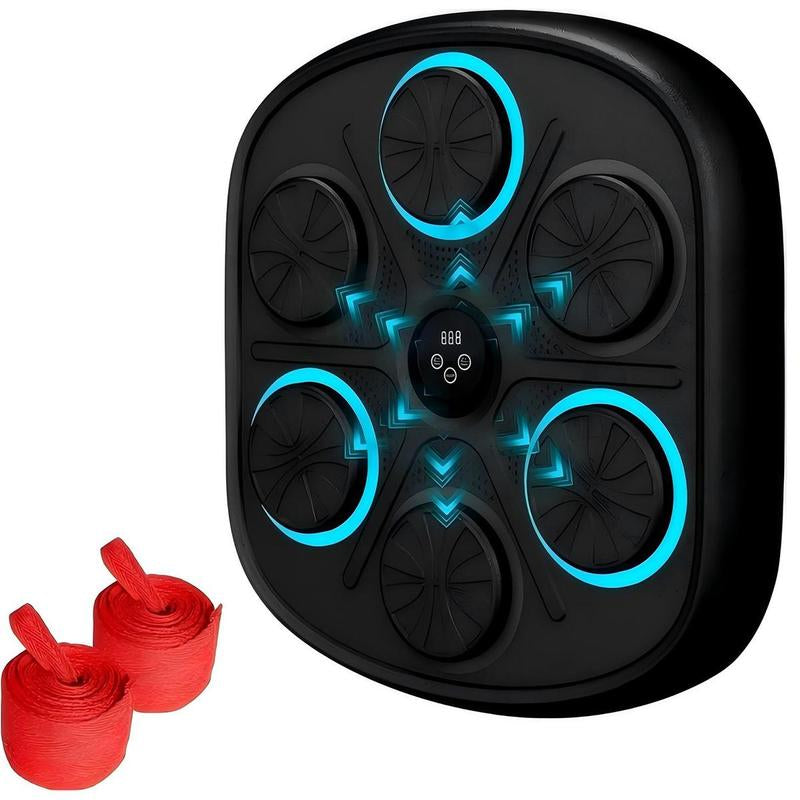 Smart Boxing Machine for All Ages - LED Punching Trainer with Gloves for Home, Office & Gym Workout