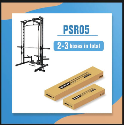 Ritfit PSR05 Ultimate Multifunctional Smith Machine with 13 Accessories - Complete Home Gym System for Strength Training and Squats