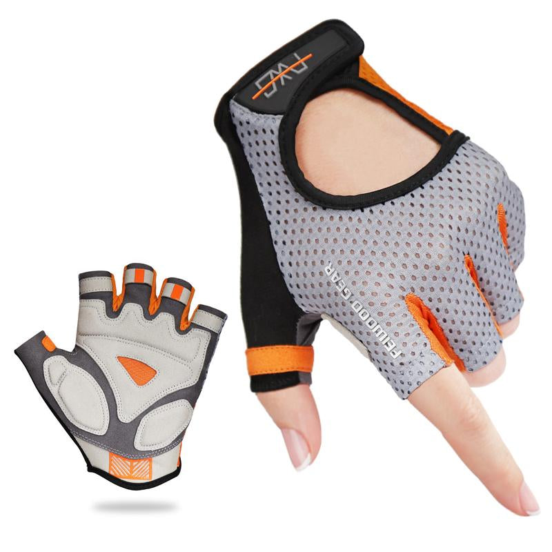 FEIWOOD GEAR Breathable Cycling Gloves Half Finger Bicycle Gloves Anti-Slip Shock Absorbing Padded MTB Road Biking Gloves for Men/Women