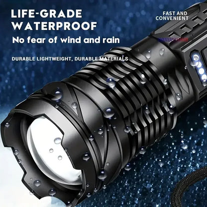 Illuminate Your Adventures with the Ultra Bright USB Rechargeable Tactical LED Flashlight – Perfect for Camping, Hiking & Emergency Situations!