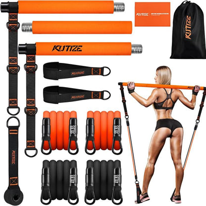 Ultimate Pilates Bar Kit with Resistance Bands - Versatile Home Gym Equipment for Full-Body Workouts, Perfect Christmas Gift for Fitness Enthusiasts!