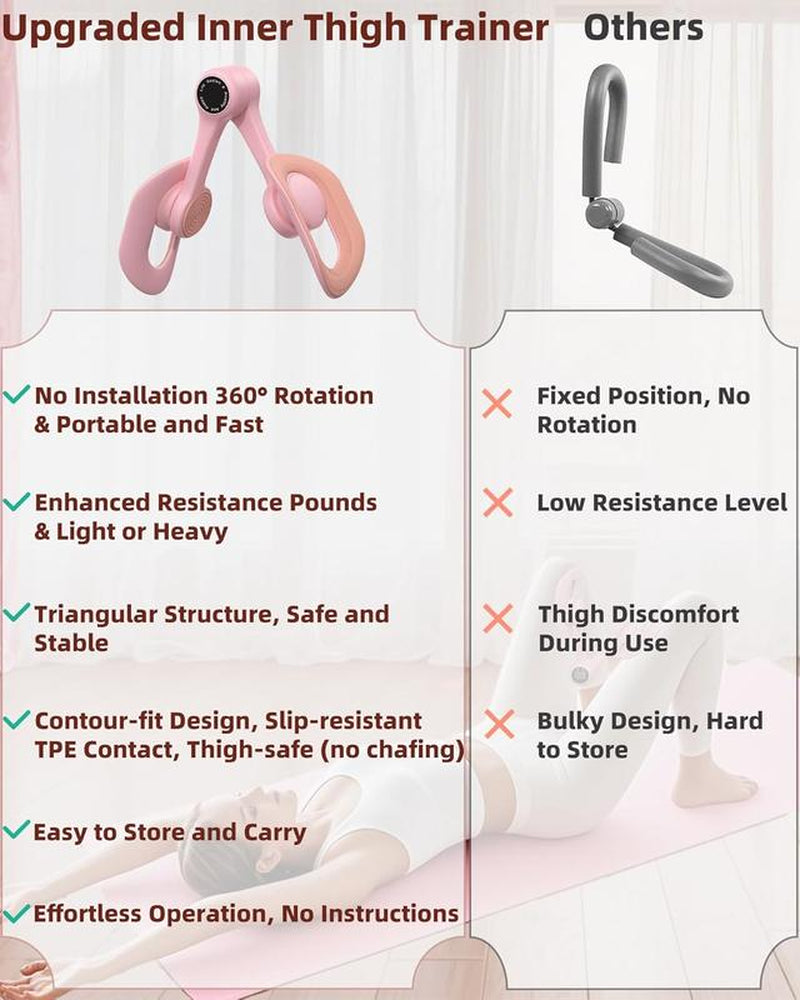 Ultimate Thigh & Hip Toner - Portable Home Gym Equipment for Butt Lift, Kegel Training & Inner Thigh Shaping for Men & Women