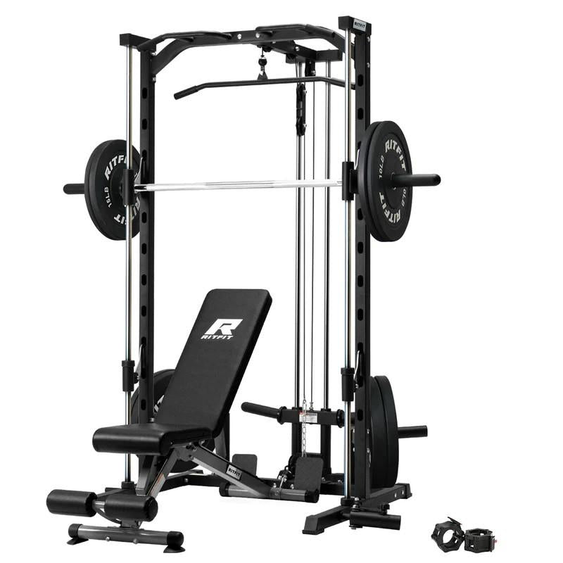 Ritfit PSR05 Ultimate Multifunctional Smith Machine with 13 Accessories - Complete Home Gym System for Strength Training and Squats