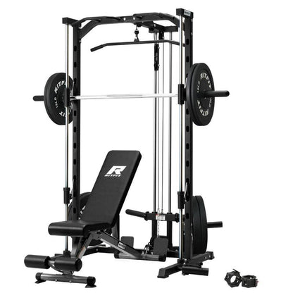 Ritfit PSR05 Ultimate Multifunctional Smith Machine with 13 Accessories - Complete Home Gym System for Strength Training and Squats