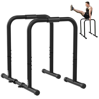 Relife Heavy Duty Dip Station - Ultimate Fitness Workout Dip Bar & Parallette Push Up Stand for Strength Training