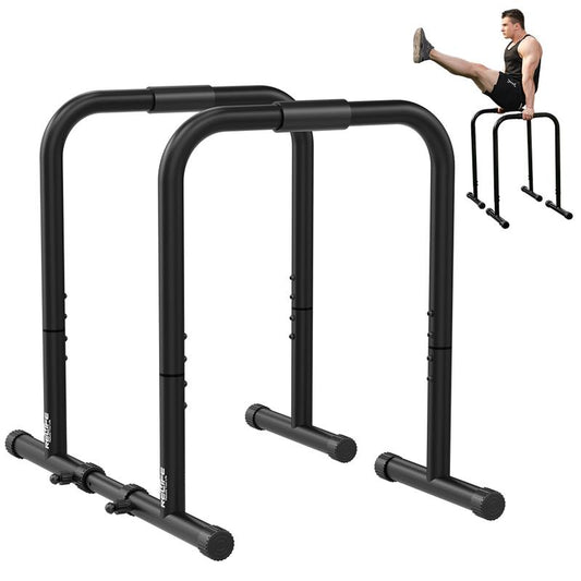Relife Heavy Duty Dip Station - Ultimate Fitness Workout Dip Bar & Parallette Push Up Stand for Strength Training