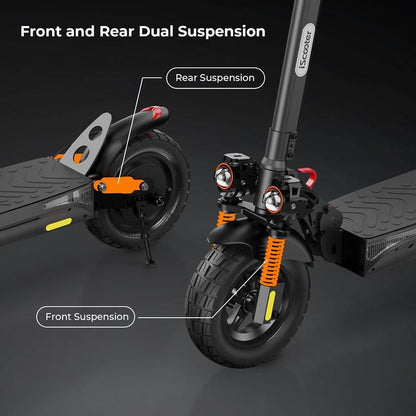 【Back to School Sale】Off-Road Powerful Electric Scooter, 800W/500W Motor, 28Mph/25Mph,28Miles/23Miles,10' Pneumatic Tires, LED Screen Design, Double Suspension, APP Control, Adult Commuting Electric Scooter