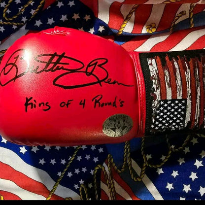Authentic Butterbean Autographed Boxing Glove - Custom Made, Full Size or 10 Inch, Includes COA Sticker!