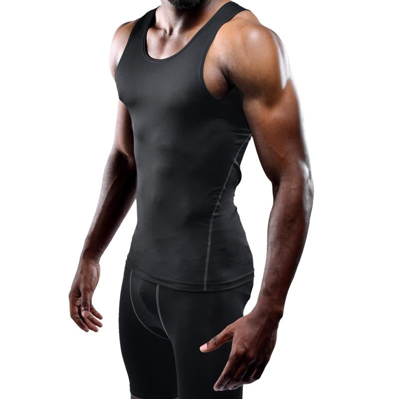 NELEUS Men'S 3 Pack Athletic Compression under Base Layer Sport Tank Top