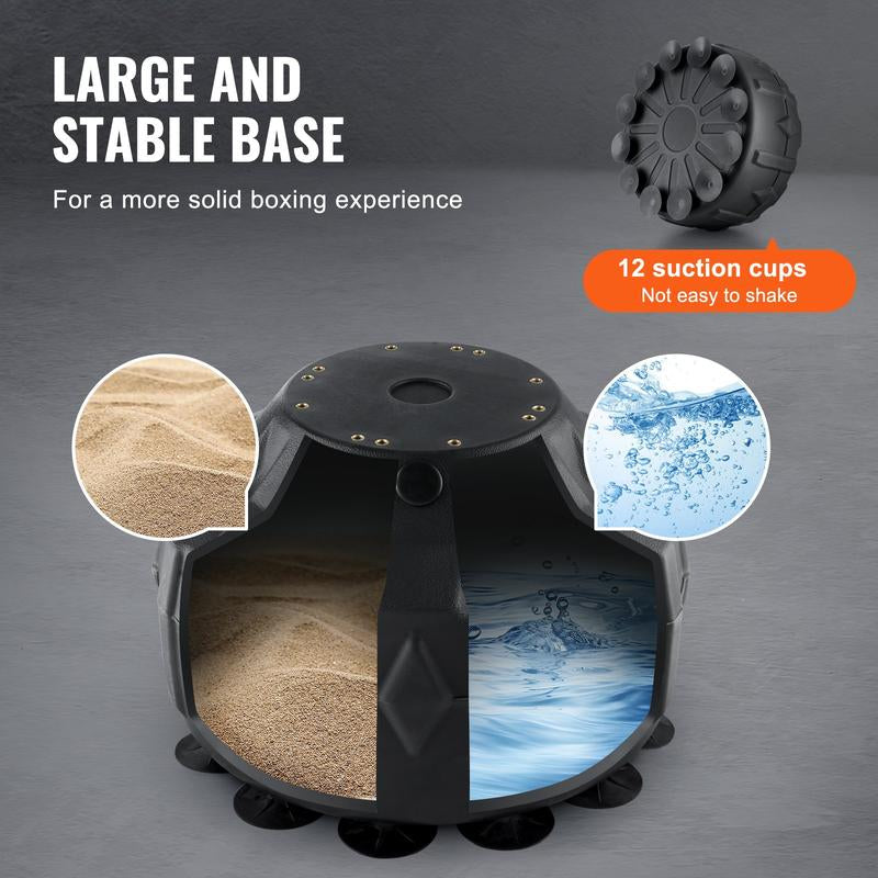 VEVOR Adjustable Boxing Speed Trainer - Free Standing Punching Bag Set with Gloves for Home Gym Workouts