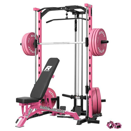 Ritfit PSR05 Ultimate Multifunctional Smith Machine with 13 Accessories - Complete Home Gym System for Strength Training and Squats