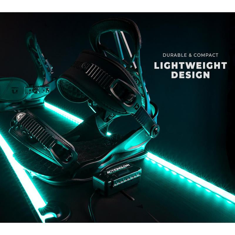 Illuminate Your Ride: Actionglow AG2 LED Snowboard Lighting System - 7 Color Modes, Waterproof & Ultra Bright!