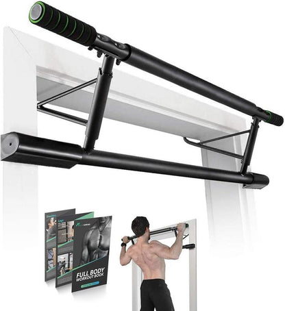 Elevate Your Workout with Tikaton Doorway Pull-Up Bar - Angled Grip & Bonus Suspension Straps for Ultimate Home Gym Experience!