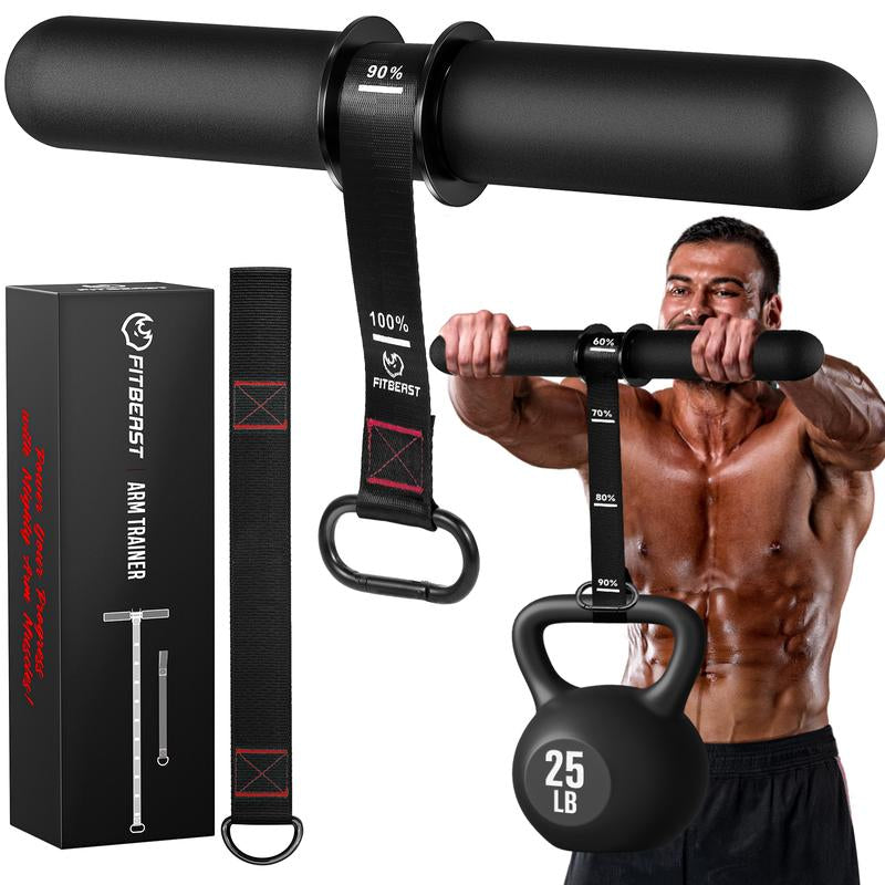 Unleash Your Inner Strength with the FitBeast Heavy-Duty Forearm & Wrist Roller - Adjustable Strap for 220Lbs Grip Training