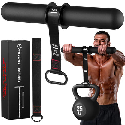 Unleash Your Inner Strength with the FitBeast Heavy-Duty Forearm & Wrist Roller - Adjustable Strap for 220Lbs Grip Training
