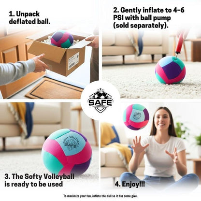 Super Soft Teal Indoor Volleyball - Perfect for Home Fun!
