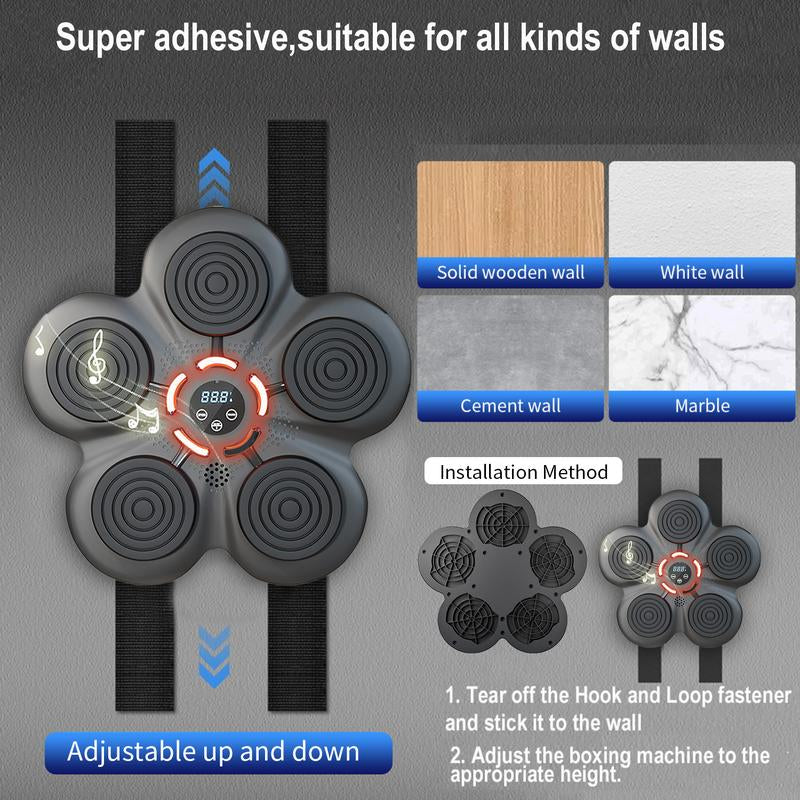 Smart Boxing Machine for All Ages - LED Punching Trainer with Gloves for Home, Office & Gym Workout