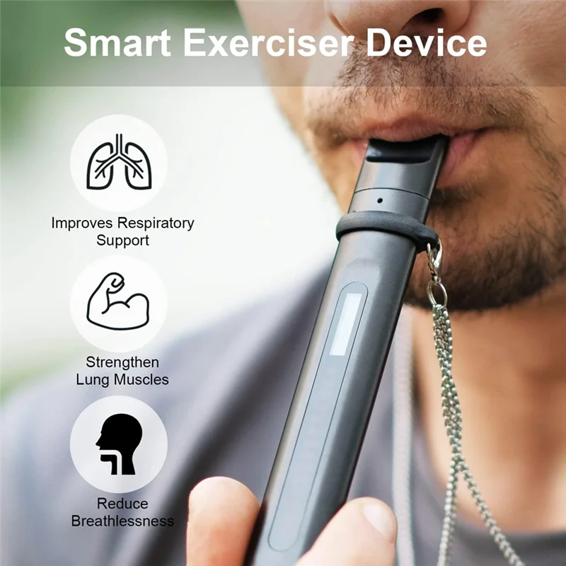Breathing Exercise Device Trainer Smart Breathing Trainer Breathing Exercise Device with Breath Monitor for Athletes and Sports
