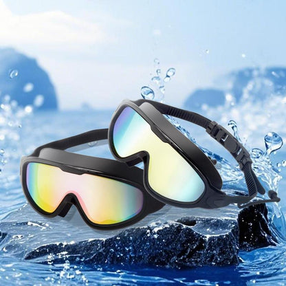 Premium Swim Goggles 2 Pack - Wide View, Anti-Fog & UV Protection, Leak-Proof Design for Men, Women, and Kids