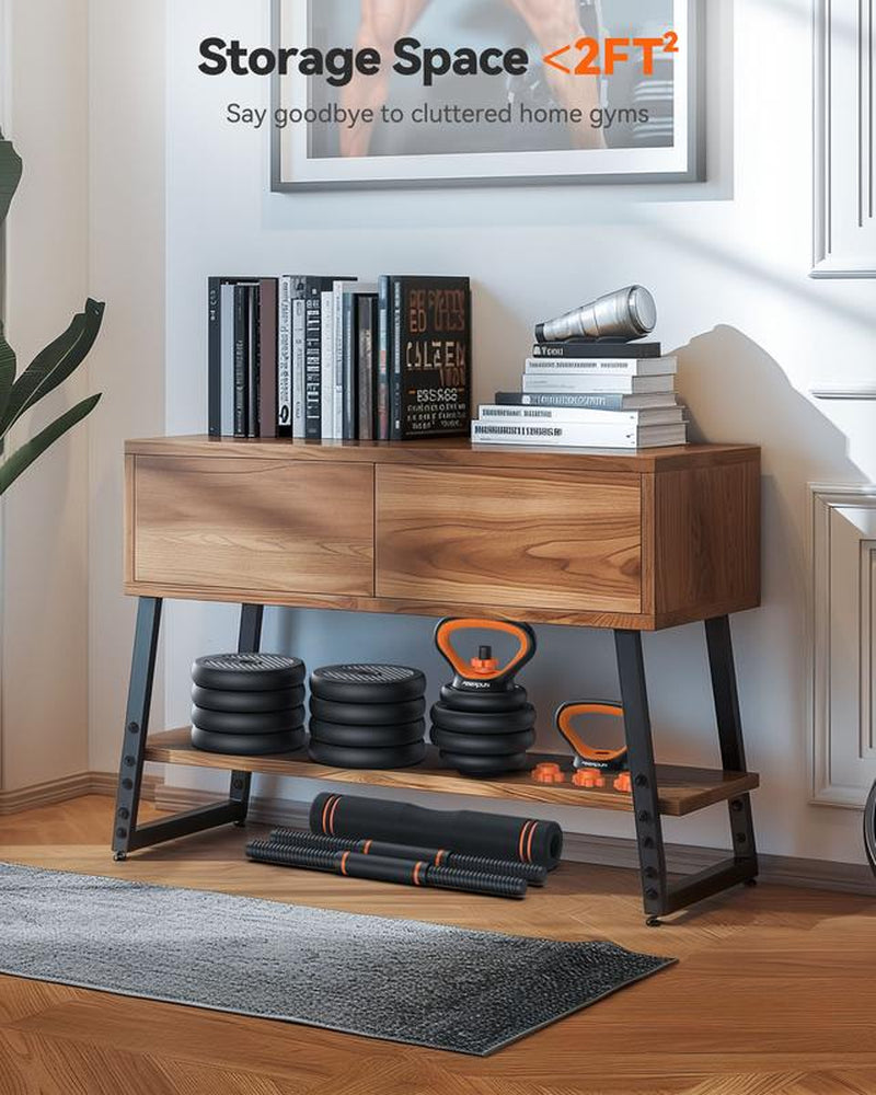 FEIERDUN 5-In-1 Adjustable Dumbbell Set 20/30/40/70/90LB – Convertible Free Weights to Barbell, Kettlebells, Push-Up Stand & Plates – Home Gym Equipment for Men & Women